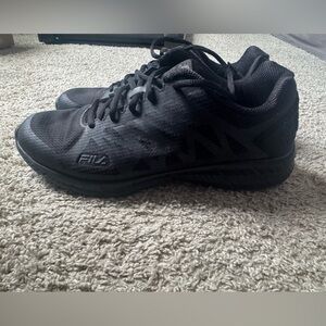 Fila All Black Athletic Shoes